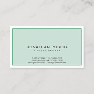 Elegant Modern Professional Sport Fitness Trainer Business Card