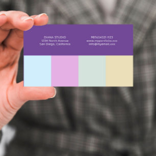 Elegant Modern Purple Business Card
