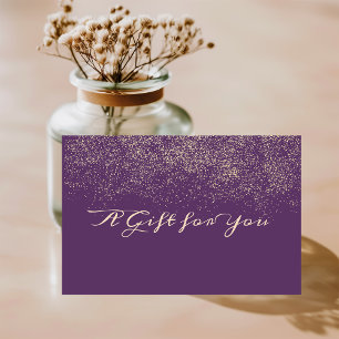 Elegant Modern Purple Confetti Discount Card