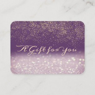 Elegant Modern Purple  Confetti, Glitter Bokeh Discount Card