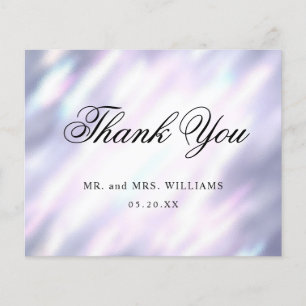Elegant Modern Purple White Simple Thank You Card