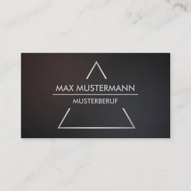 Elegant modern pyramid Business Cards (Front)