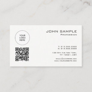Elegant Modern QR Code Template Upload Your Logo Business Card