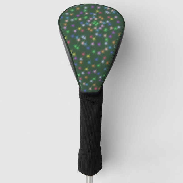 Elegant Modern Rainbow  colourful gradient Star  Golf Head Cover (Front)