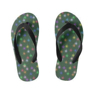 Elegant Modern Rainbow  colourful gradient Star  Kid's Jandals