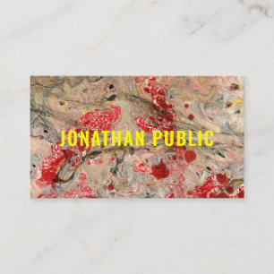 Elegant Modern Red Brown Abstract Template Business Card