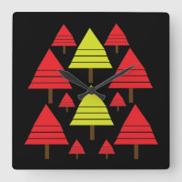 Elegant Modern Red Green Christmas Tree