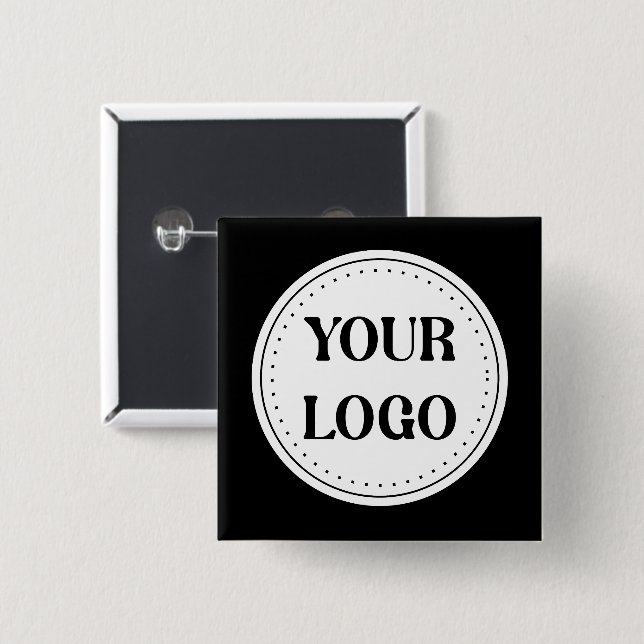 elegant, modern, refined,& editable  15 cm square badge (Front & Back)