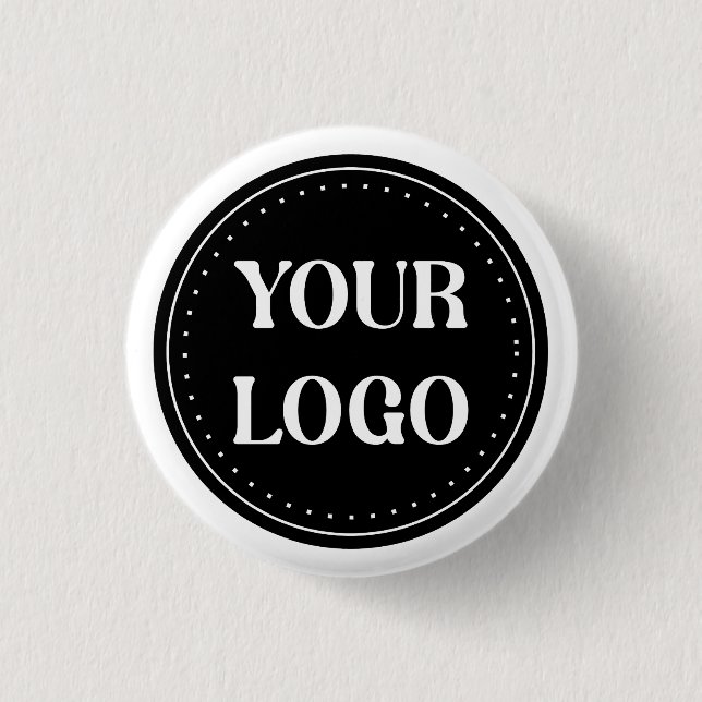 elegant, modern, refined, & editable.  3 cm round badge (Front)