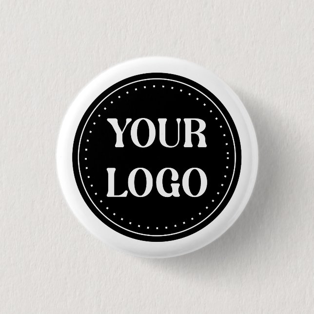 elegant, modern, refined,& editable  3 cm round badge (Front)