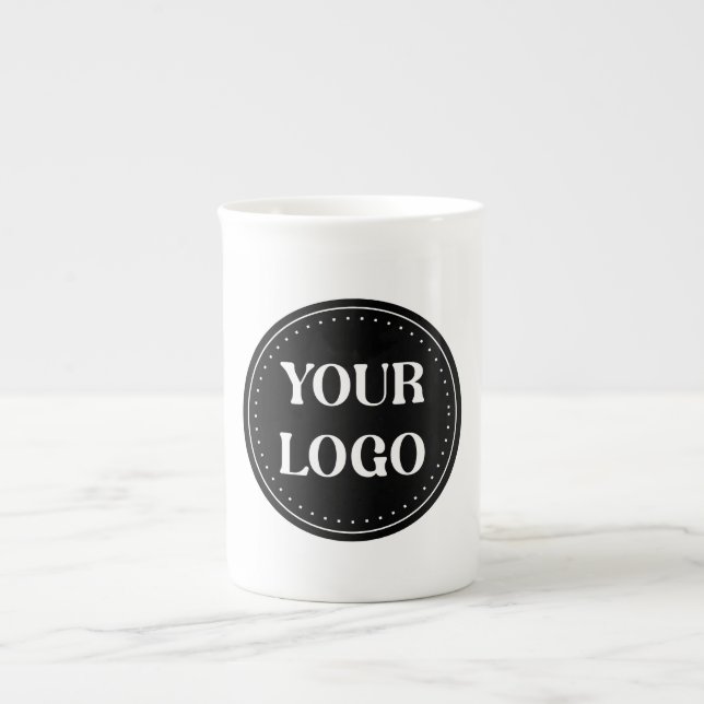 elegant, modern, refined, & editable.  bone china mug (Front)