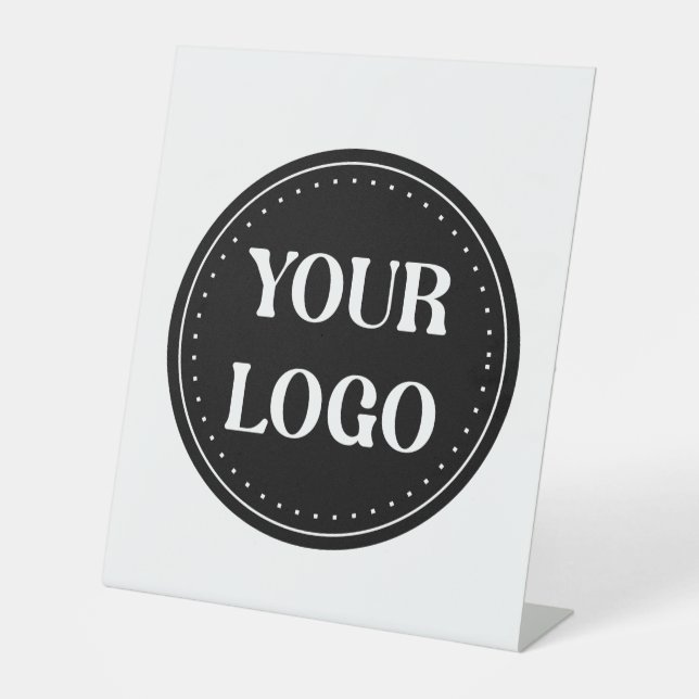elegant, modern, refined, & editable.  pedestal sign (Front)