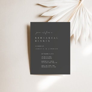 Elegant Modern Rehearsal Dinner Invitation