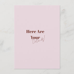 Elegant Modern Retro Bold Wedding Enclosure Card