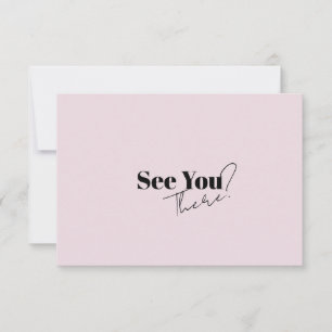 Elegant Modern Retro Minimalist Wedding RSVP Card