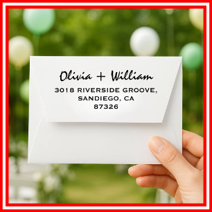 Elegant Modern Return Address Minimalist Wedding Self-inking Stamp
