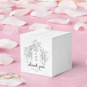 Elegant Modern Roman Minimalist Wedding Favour Box