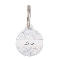 elegant modern rose gold geometric white marble
