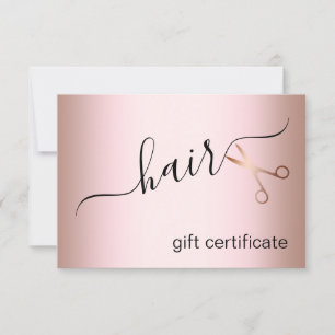 Elegant modern rose gold scissors hairstylist