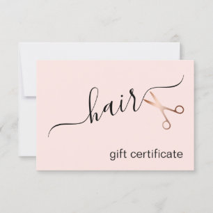 Elegant modern rose gold scissors hairstylist