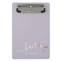 Elegant modern rose gold scissors hairstylist