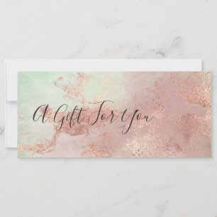 Elegant modern rose gold watercolor makeup artist