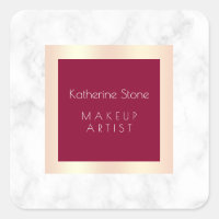 Elegant modern rose gold white marble makeup
