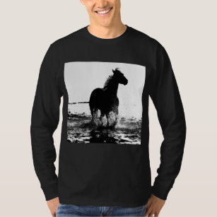Elegant Modern Running Horse Pop Art Template T-Shirt