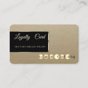 Elegant Modern Rustic Kraft Loyalty Card
