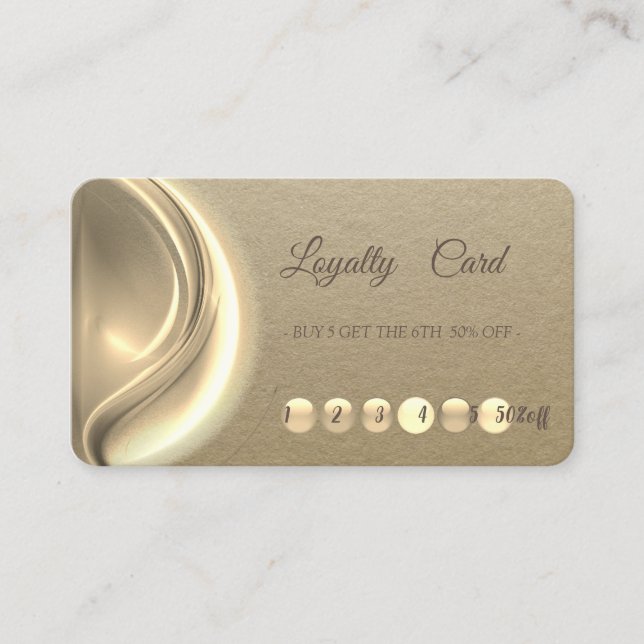 Elegant Modern Rustic Kraft  Loyalty Card (Front)