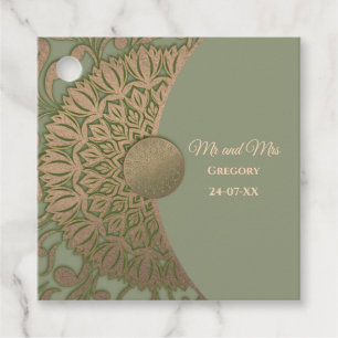 Elegant Modern Sage green & gold classic Favour Tags