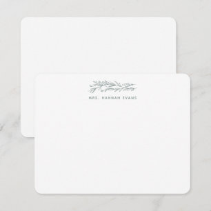 Elegant Modern Sage Green Laurel Professional Card