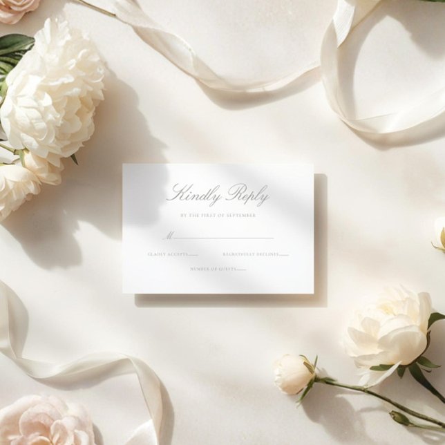 Elegant Modern Sage Green Wedding RSVP Card (Creator Uploaded)