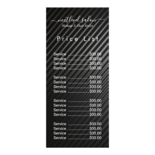 Elegant Modern Salon Price List Rack Card