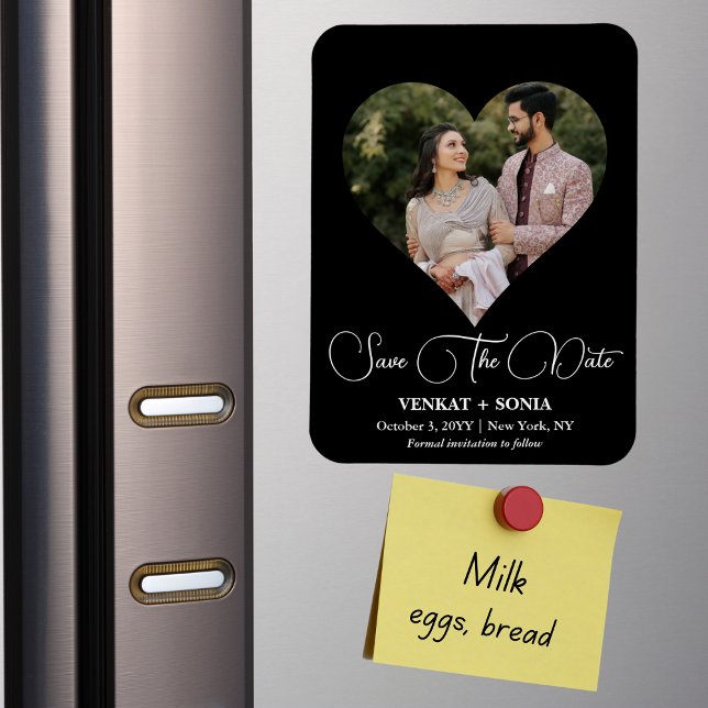Elegant Modern Save The Date Photo Template Magnet (Creator Uploaded)