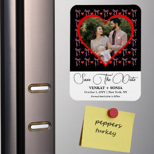 Elegant Modern Save The Date Photo Template Magnet