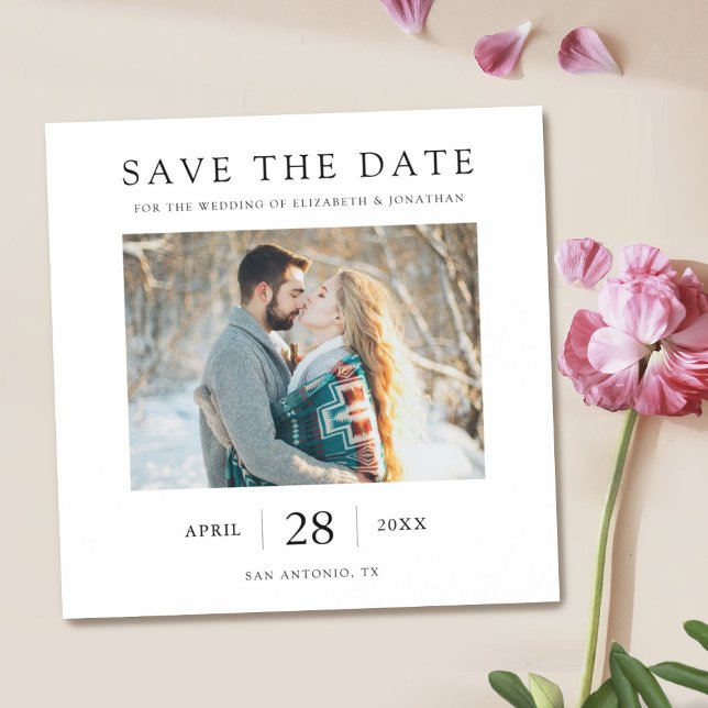 Elegant Modern Save the Date Wedding Magnets (Creator Uploaded)