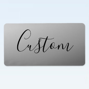 Elegant Modern Script Editable Black Text Writing Label