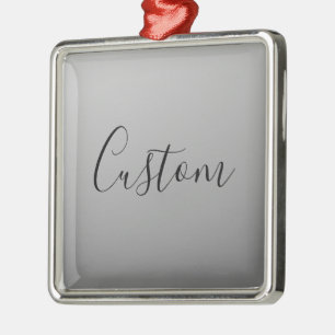 Elegant Modern Script Editable Black Text Writing Metal Tree Decoration