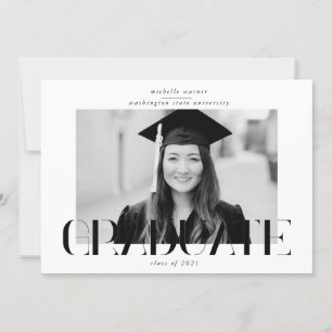 elegant modern script graduate announcement