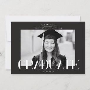elegant modern script graduate announcement