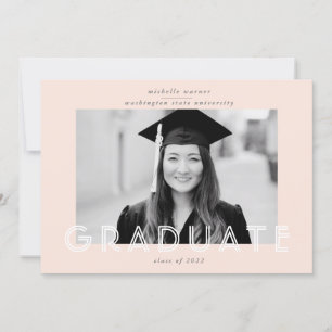 elegant modern script graduate announcement
