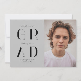 elegant modern script graduate announcement