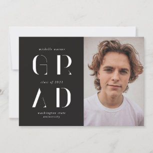 elegant modern script graduate announcement