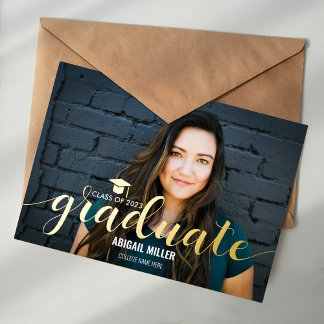 Elegant Modern Script Graduate Graduation