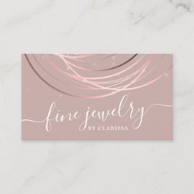 Elegant modern script minimal rose gold jewellery