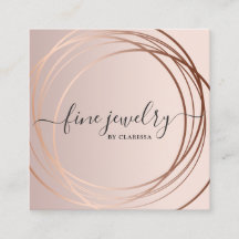 Elegant modern script minimal rose gold jewellery