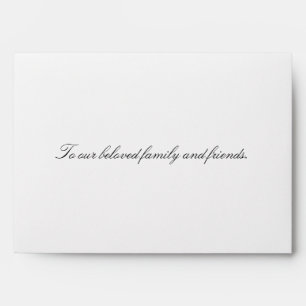 Elegant Modern Script Monogram Wedding Envelope