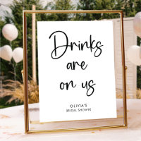 Elegant Modern Script | Party Bar Sign