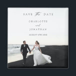 Elegant Modern Script Photo Wedding Save The Date Magnet<br><div class="desc">Elegant Modern Script Photo Wedding Save The Date magnet</div>
